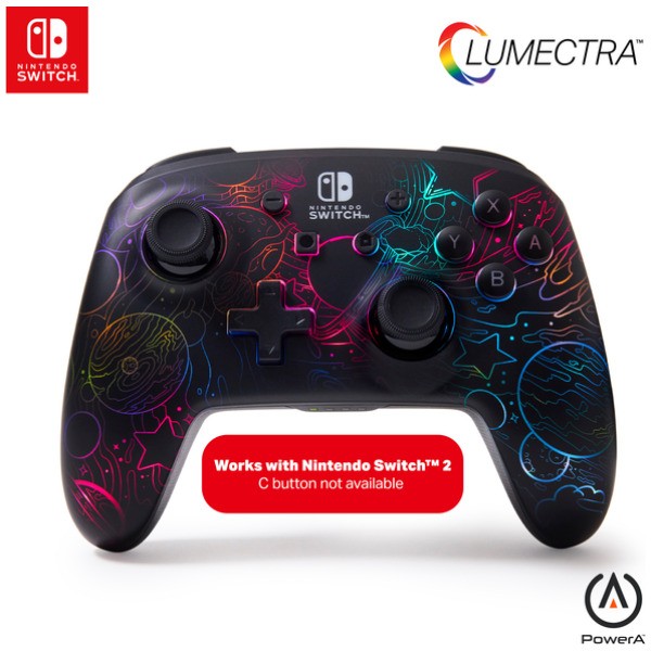Galactic Vortex With Lumectra Enhanced Wireless Controller for Nintendo Switch