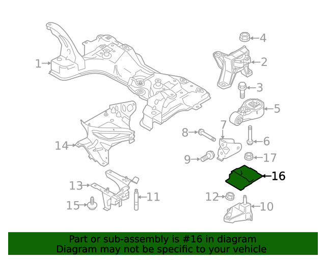 Genuine Ford Automatic Transmission Mount Bracket 9T1Z-7M121-A