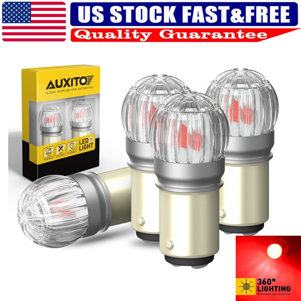 4x 1157 LED Warning Brake Stop Light Tail Light Red Light Bulb CANbus Error Free