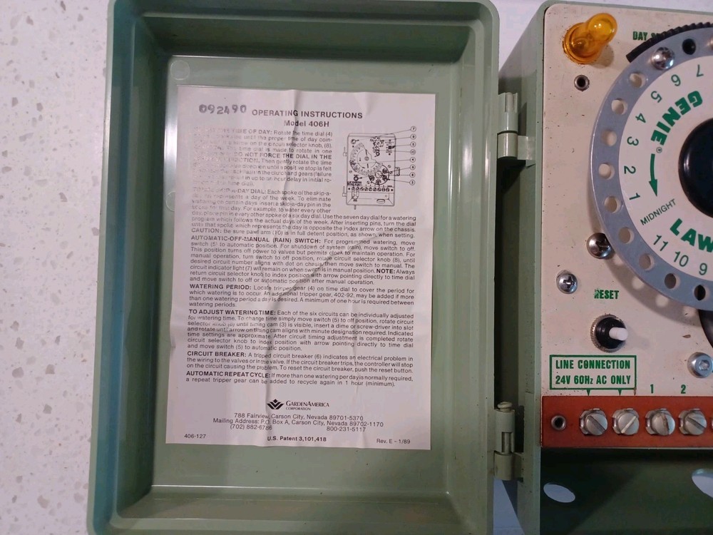 Lawn Genie Model R-406 Sprinkler Timer