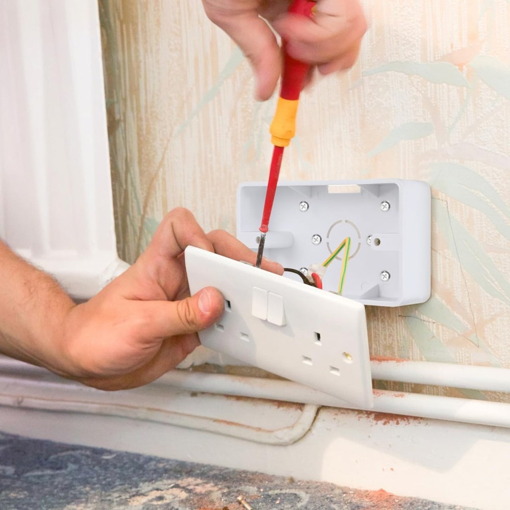 5Pcs Surface Mount Outlet Box,Surface Mount Electrical Box Plastic Junction E...