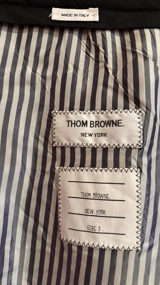 Thom Browne grey wool kilt skirt, size3