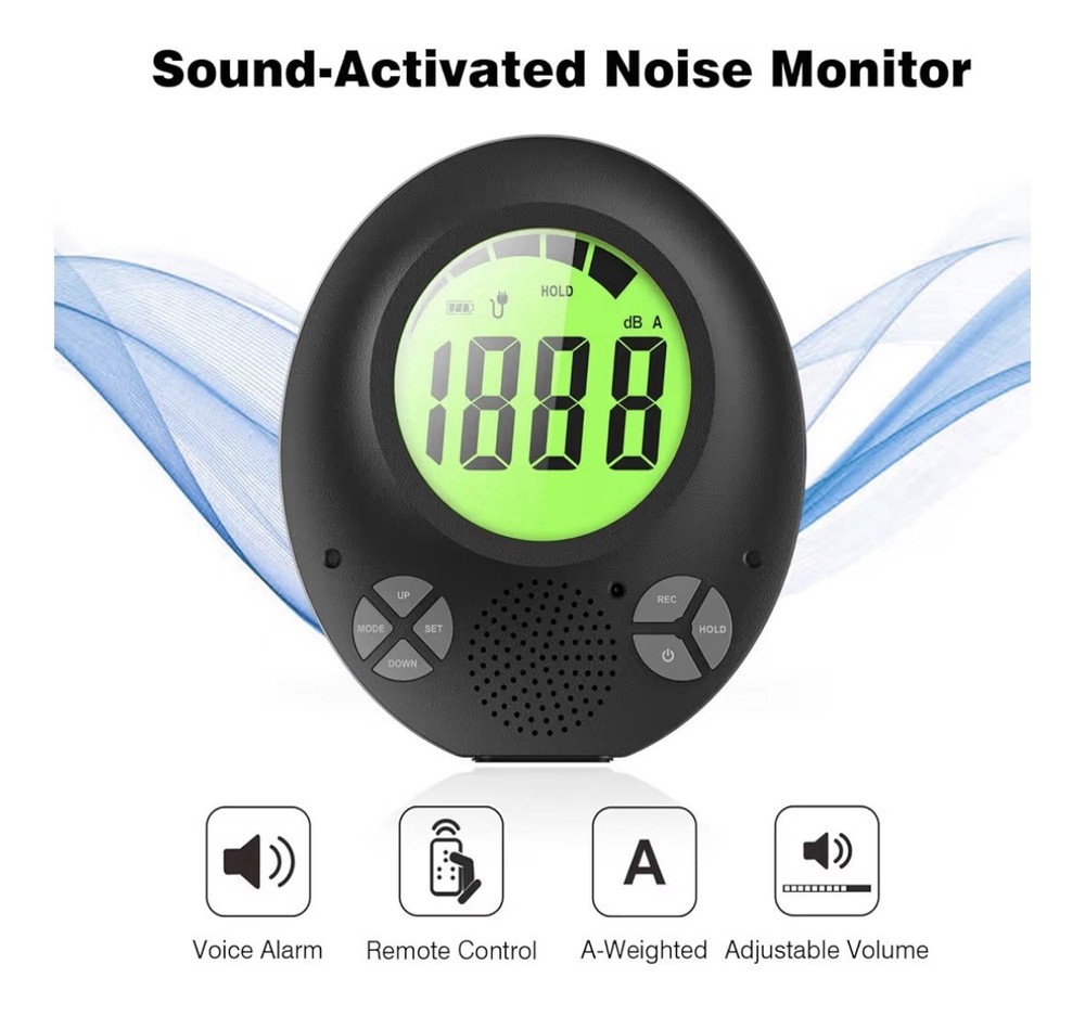 SWAREY Digital Decibel Meter with DIY Voice Warning & Remote Control