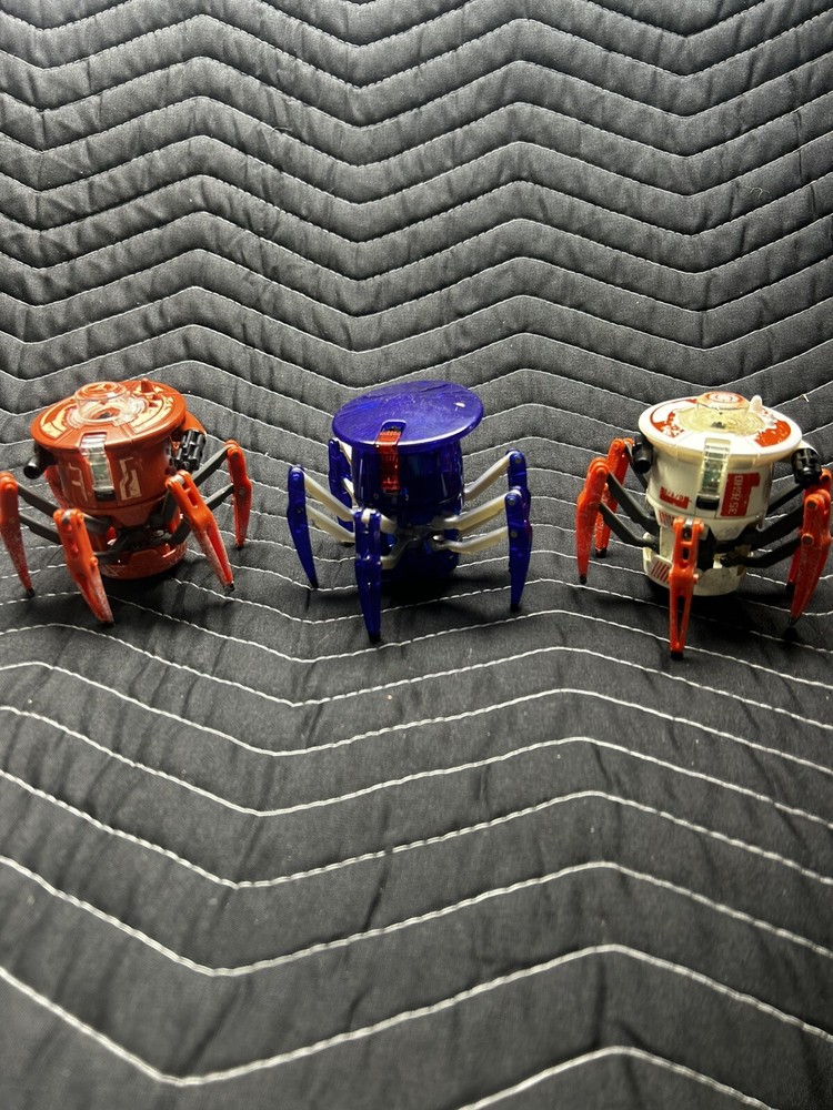 3 HEXBUG Battleground Spiders Fighting Micro Robots w/o Remotes. Untested