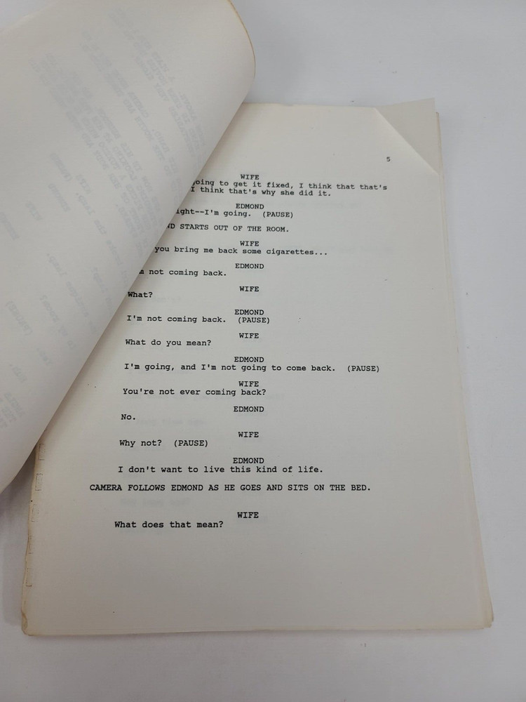 EDMOND / David Mamet 1989 Screenplay Draft Script, based on his own play