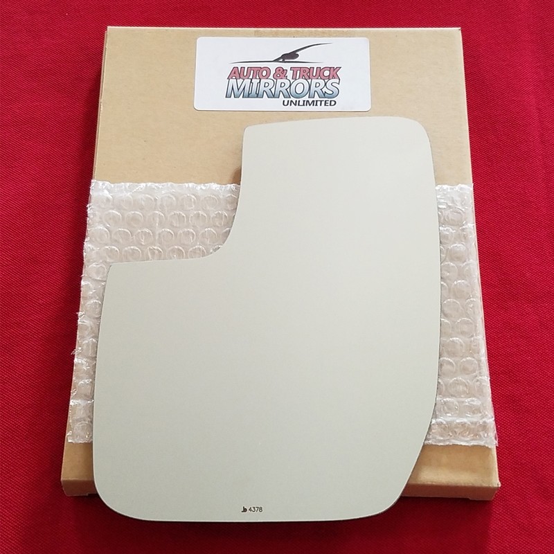 Mirror Glass + Adhesive For Ford E-150, E-250, E-350 Driver Side Replacement-Lwr