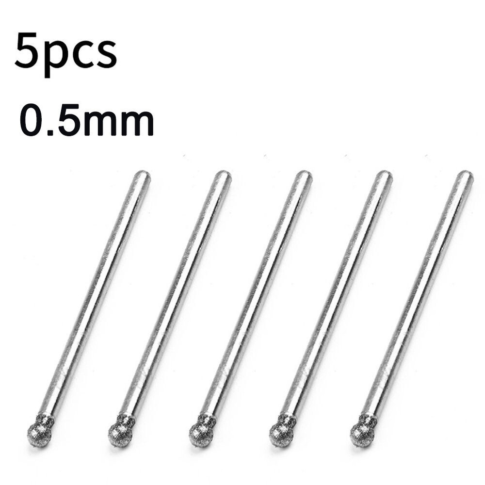 Premium 5pcs Round Burr Drill Bits 0 5mm8mm Cutting Grinding Tool