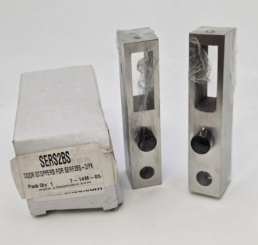 CRL SERS2BS Brushed Stainless Serenity Series Door Stopper Rectangular