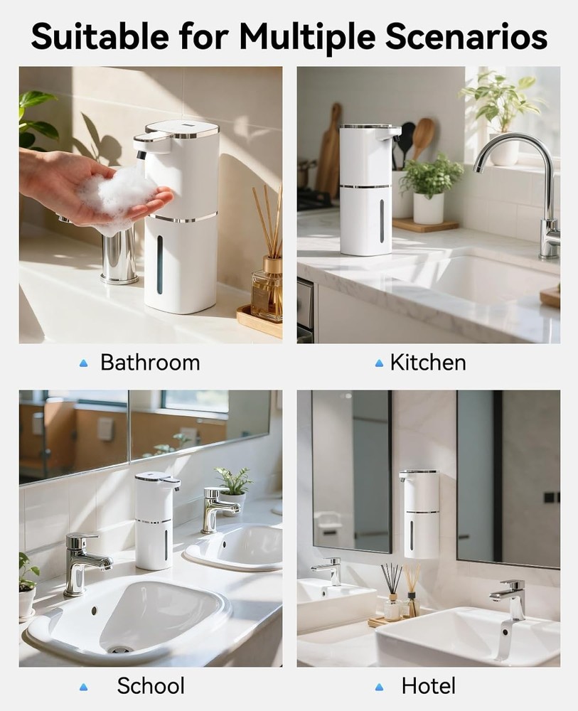 Automatic Foaming Soap Dispenser, Touchless Foam Soap Dispenser, Rechargeabled 9