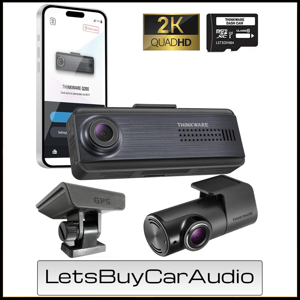 THINKWARE Q200 2K FRONT & 1080P REAR DASHCAM, BLUETOOTH, GPS, 32GB, NIGHT VISION