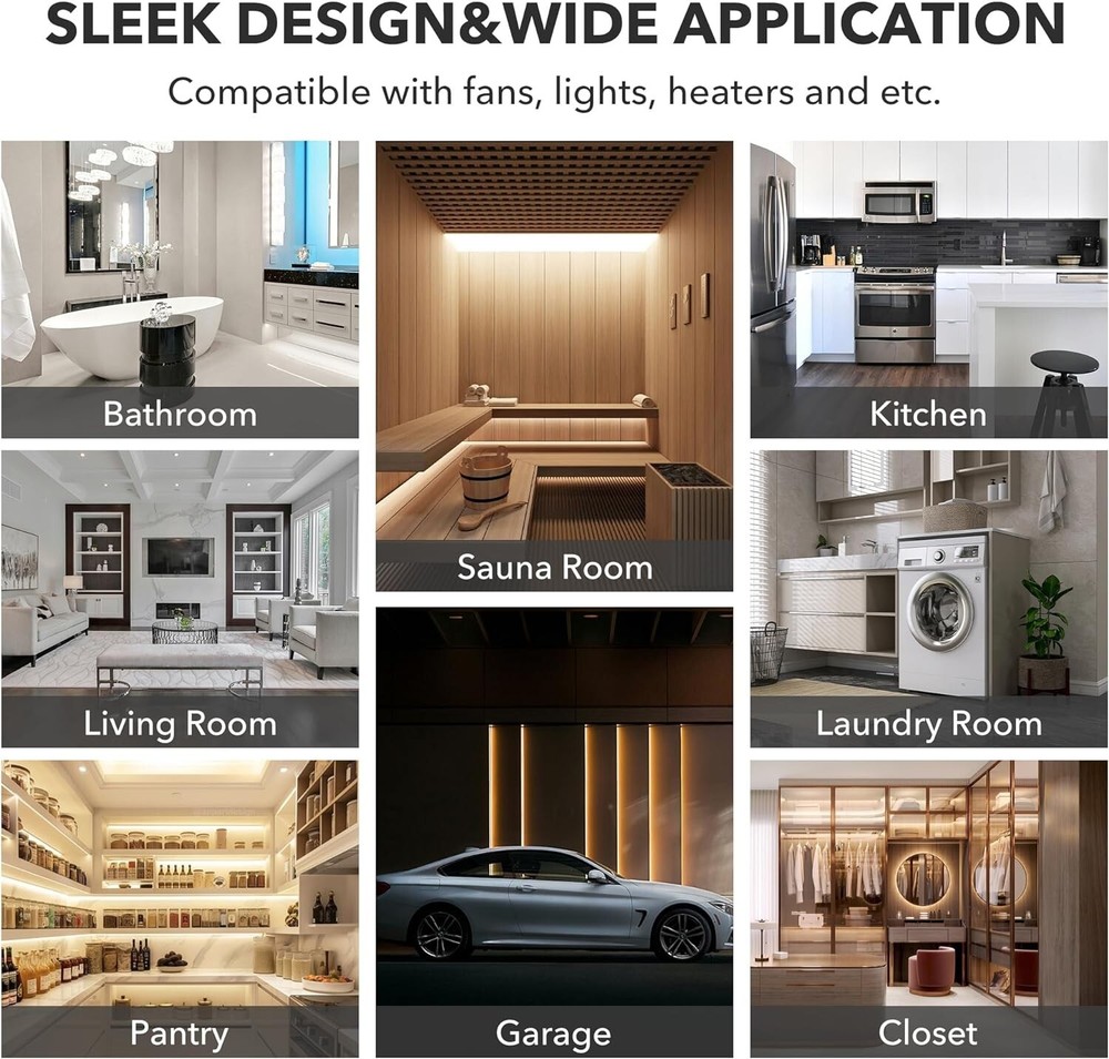 BN-LINK Countdown Timer Switch for Exhaust Fan, Bathroom Fan Light Switch Timer