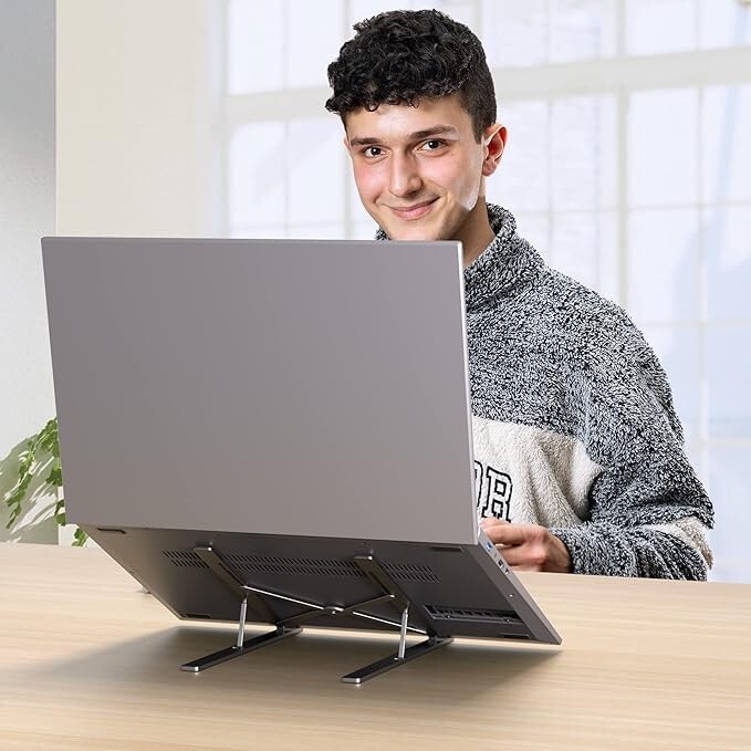 Laptop Stand, Computer Stand, Adjustable Laptop Riser, Foldable Ergonomic Laptop