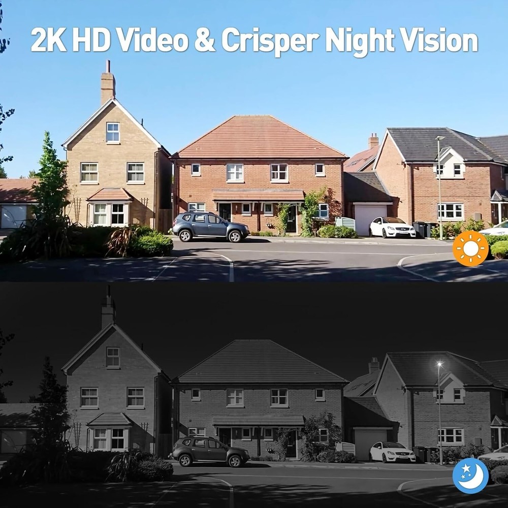 2K Wireless Doorbell Camera with No Subscription - Smart Home Security Solution