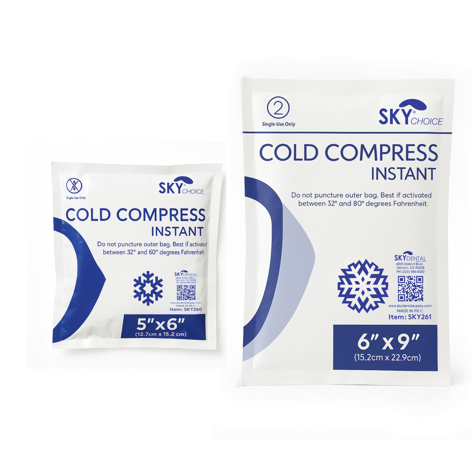 Up to 75x Instant Cold Compress Ice Packs for Dental Medical Pain Relief