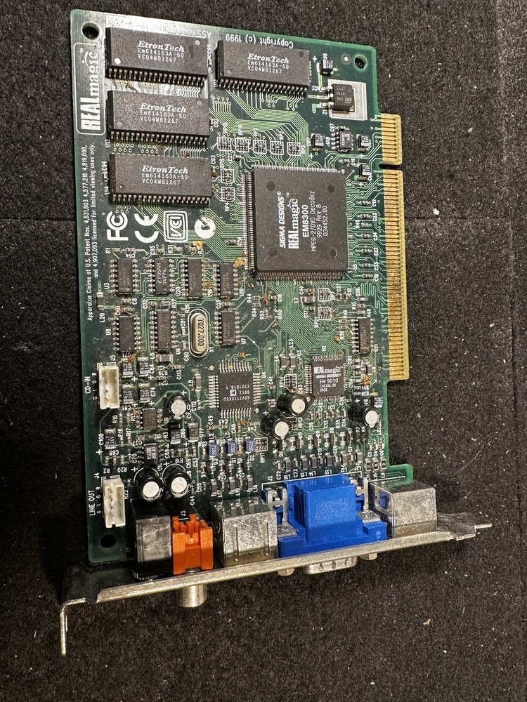 Sigma Designs RealMagic EM8300 MPEG-2/DVD Decoder PCI Card Non Tested