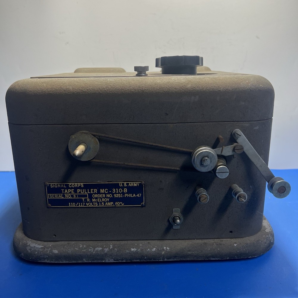 U.S. Army Signal Corps Tape Puller MC-310-B McElroy WWII Era Untested