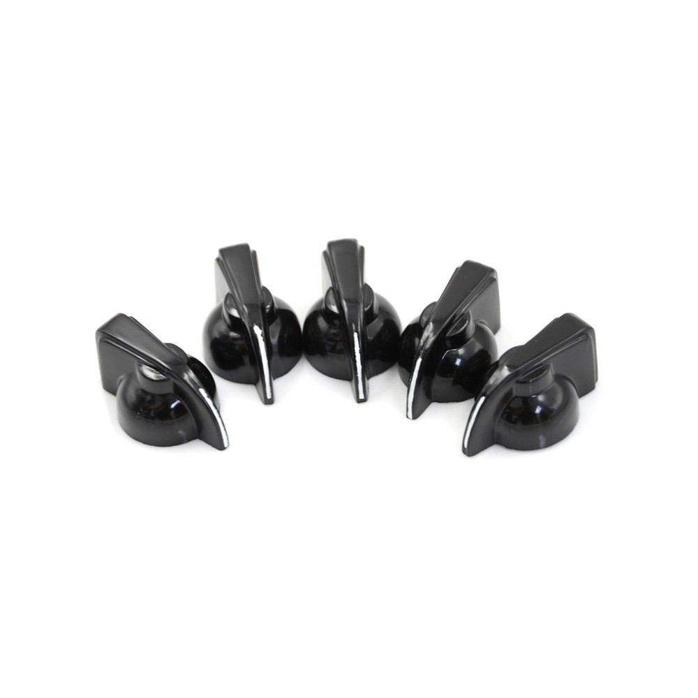 5 Pcs 6mm 15/64" Shaft Hole Dia Potentiometer Pot Pointer Knobs CapODMC