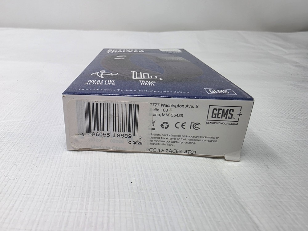 GEMS Bluetooth Activity Tracker w/Adjustable Navy Band