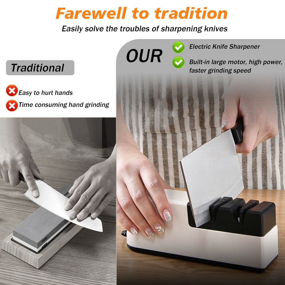 Professional Electric Knife Sharpener Kitchen Sharpening Stone Grinder knives US
