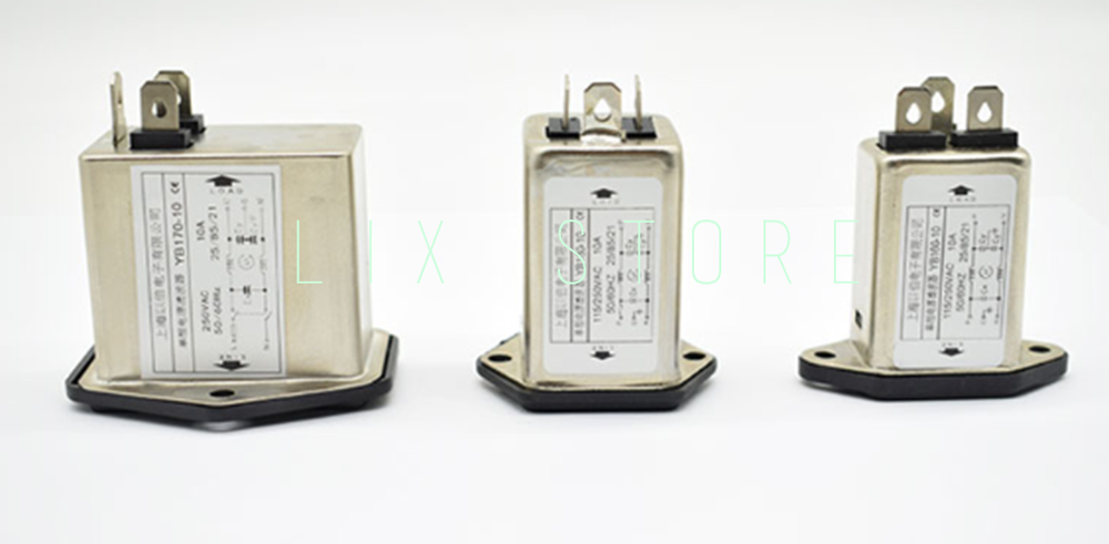 Power filter 220V250V with socket switch single and double fuse three in one/