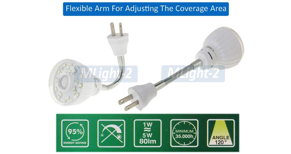 Smart LED Light With Motion Sensor + Photocell Sensor