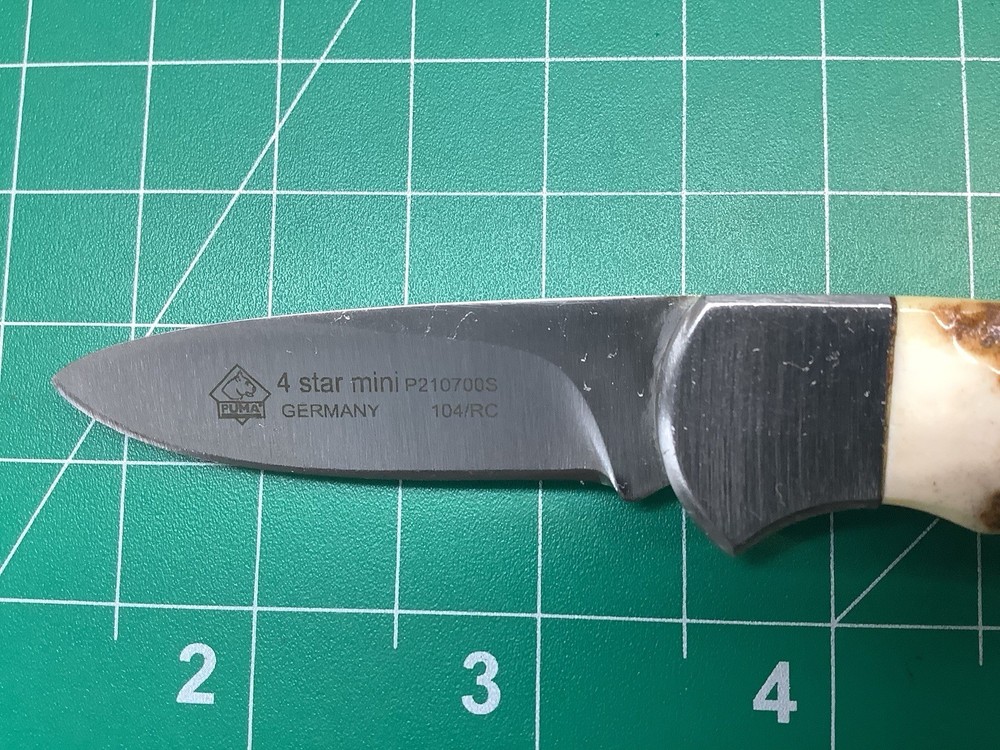 Puma Mini 4 Star Folder Knife With Fat Stag Handles