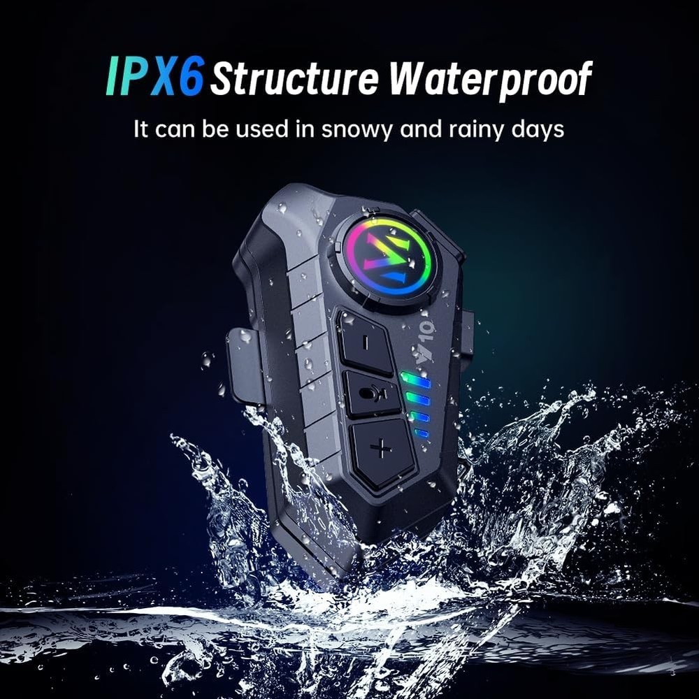 Motorcycle Bluetooth Headset Speaker Skiing Earphone Waterproof Bluetooth Helmet