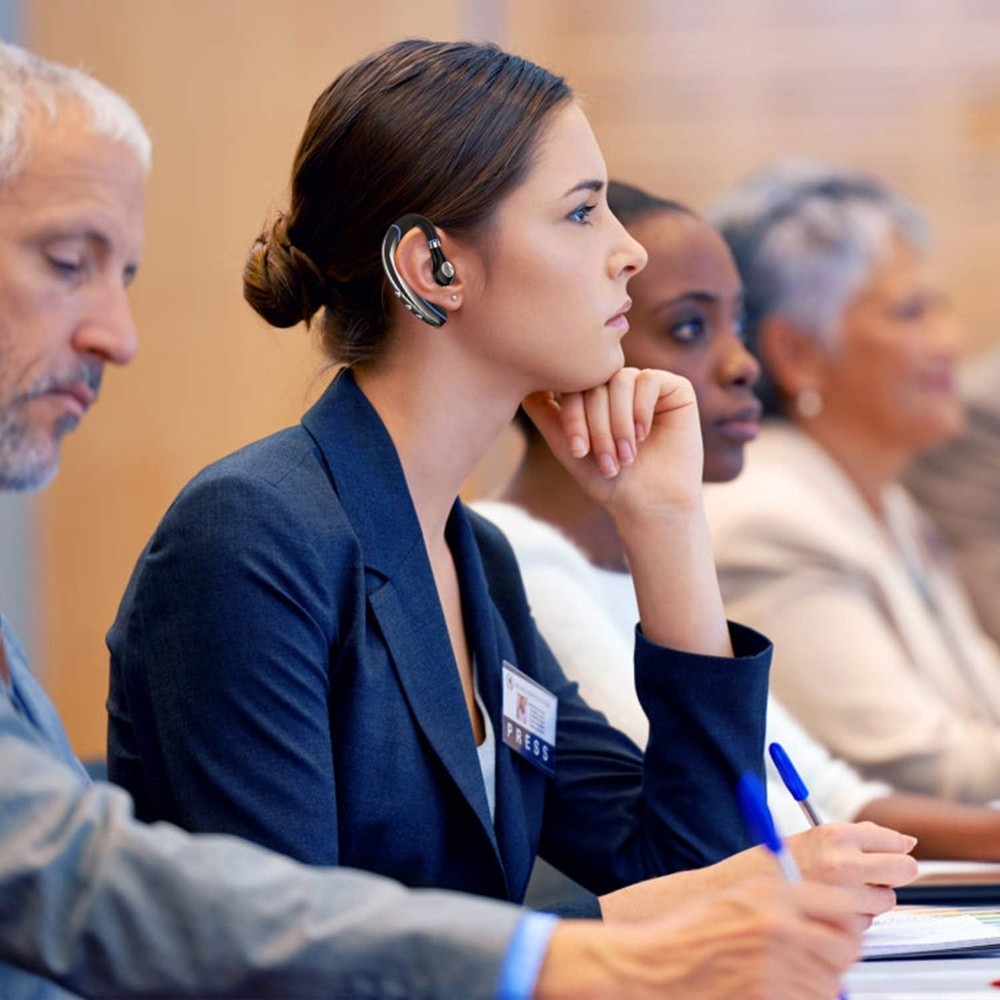 Bluetooth Headset, Wireless Earpiece V5.0 Ultralight Black