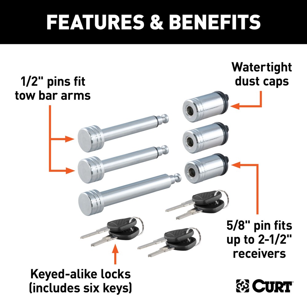 Curt-Rambler Tow Bar Lock Set