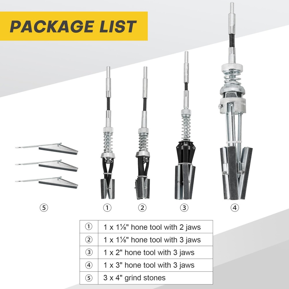 7PCS Engine Cylinder Hone Tool Set with Box | Cylinder Honing Tool with