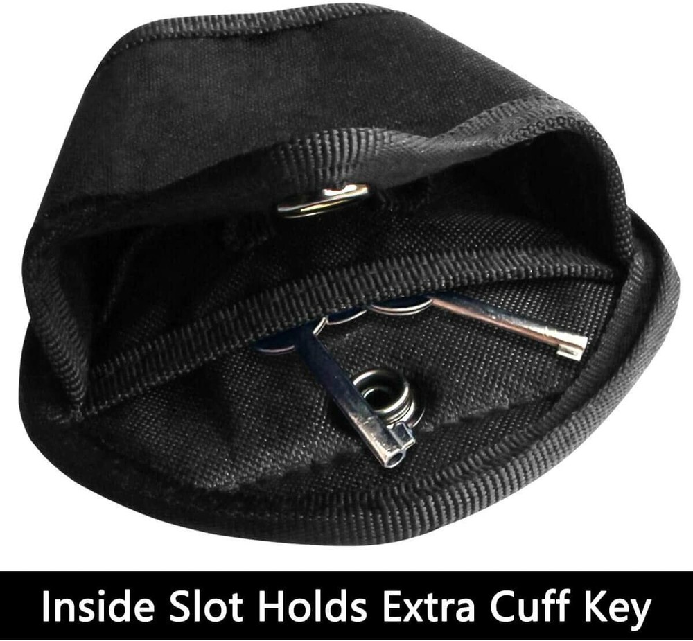 Black Open Top Handcuff Case Quick Release Cuff Holder for Belt Handcuff Holder