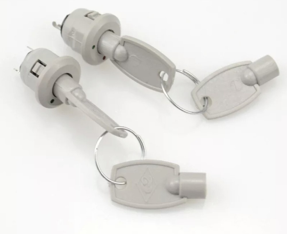 2 Sets Key Switch OFF ON 12mm Lock toggle lock security electronic - 125v C37