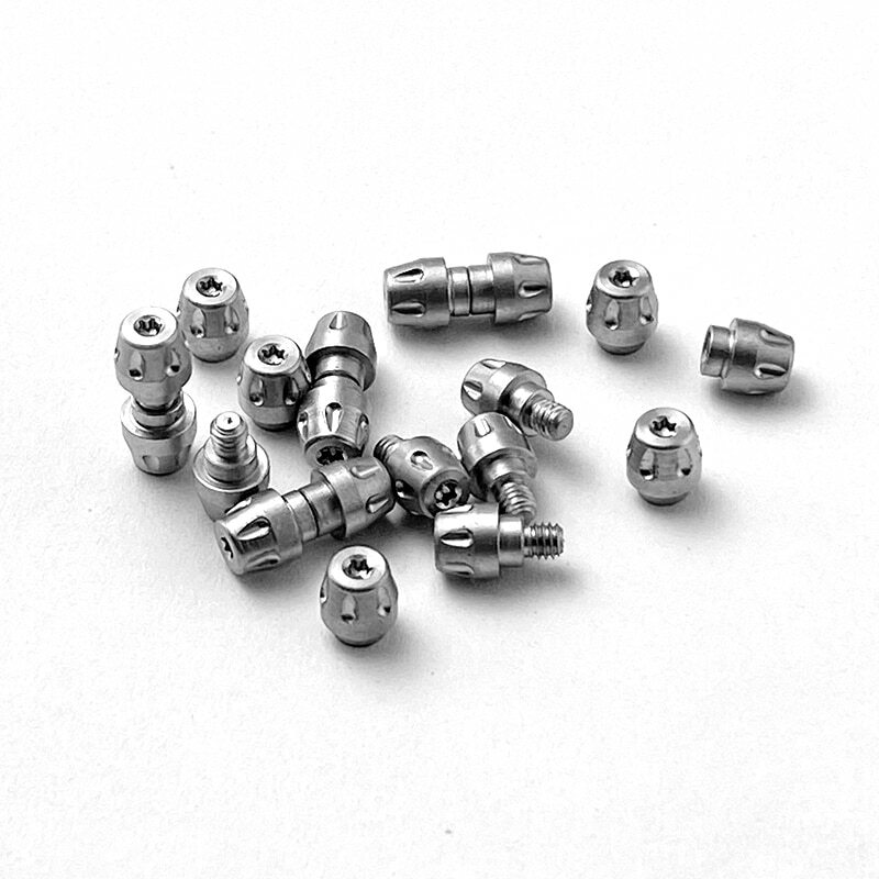 2 Pieces Stainless Steel Push Screw Button DIY Folding Knife Handle Nuts