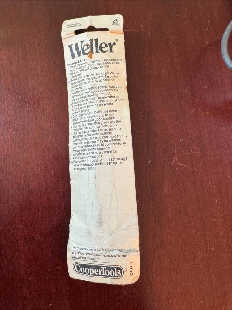 WELLER MTG40 TIP, Soldering Iron, Chisel, 15.75MM
