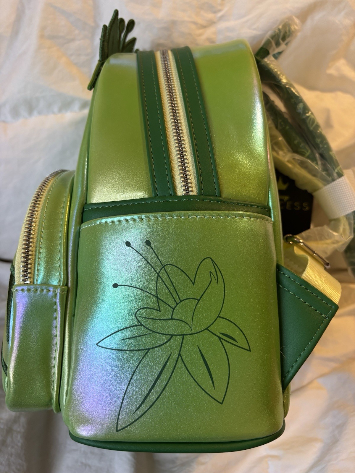 Loungefly Disney Princess Green Mini Backpack Tiana all