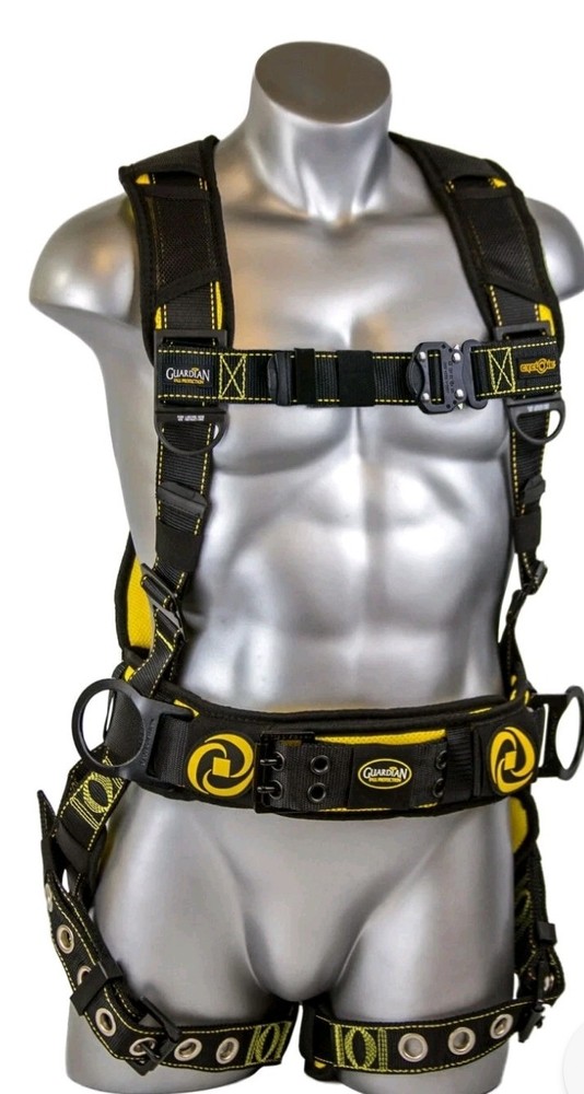 Guardian Fall Protection XX-Large Cyclone Construction Harness - Black/yellow