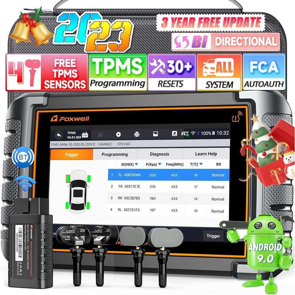 FOXWELL NT809TS OBD2 Scanner Diagnostic Tool TPMS Programming Car Bi-Directional