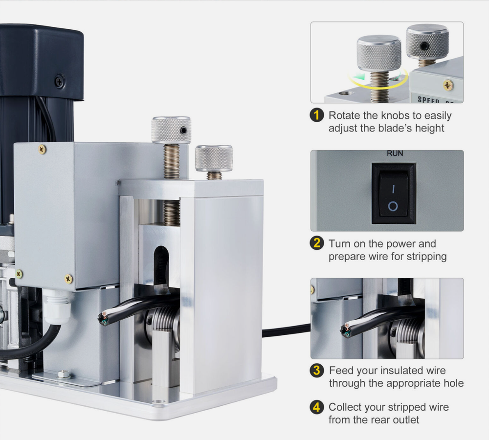 CREWORKS Automatic Electric Wire Stripper for 0.04"-1.2" Wire *FREE SHIPPING*