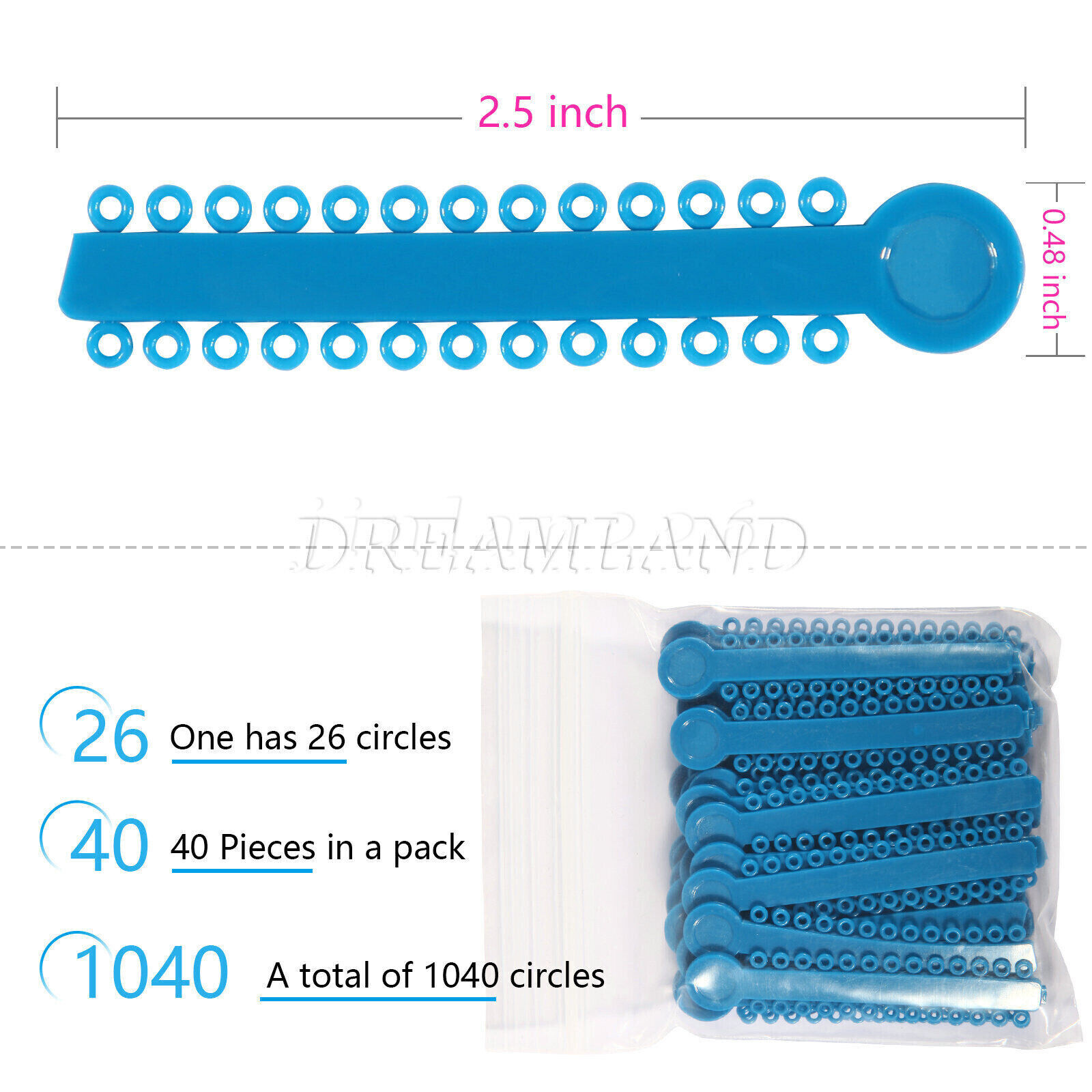 1Pack Dental Orthodontic Ligature Ties Elastic Rubber Bands/10Box Ortho Wax