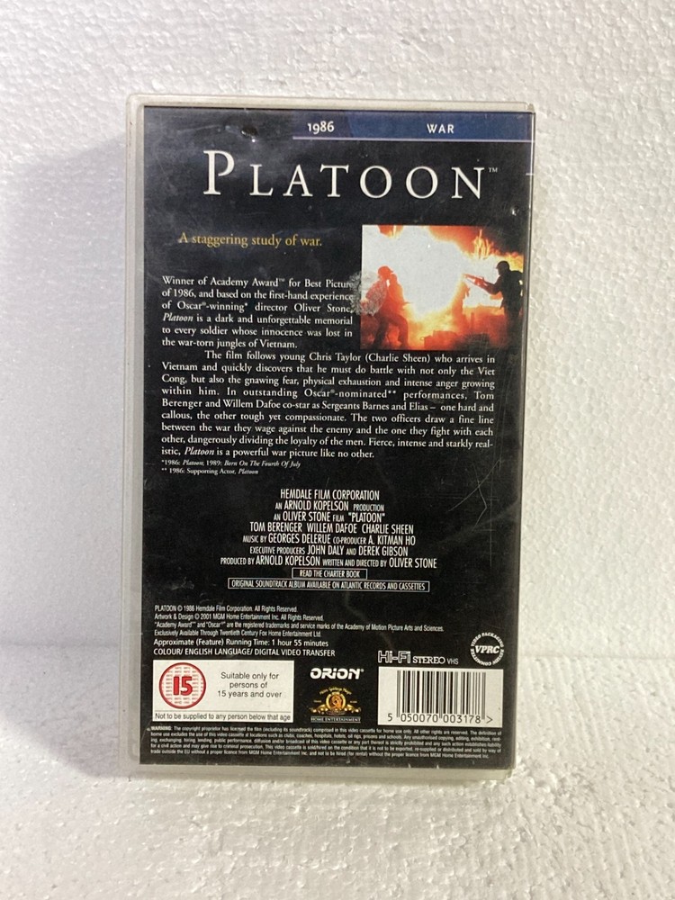 Platoon - VHS - Tape - Next Work Day Post