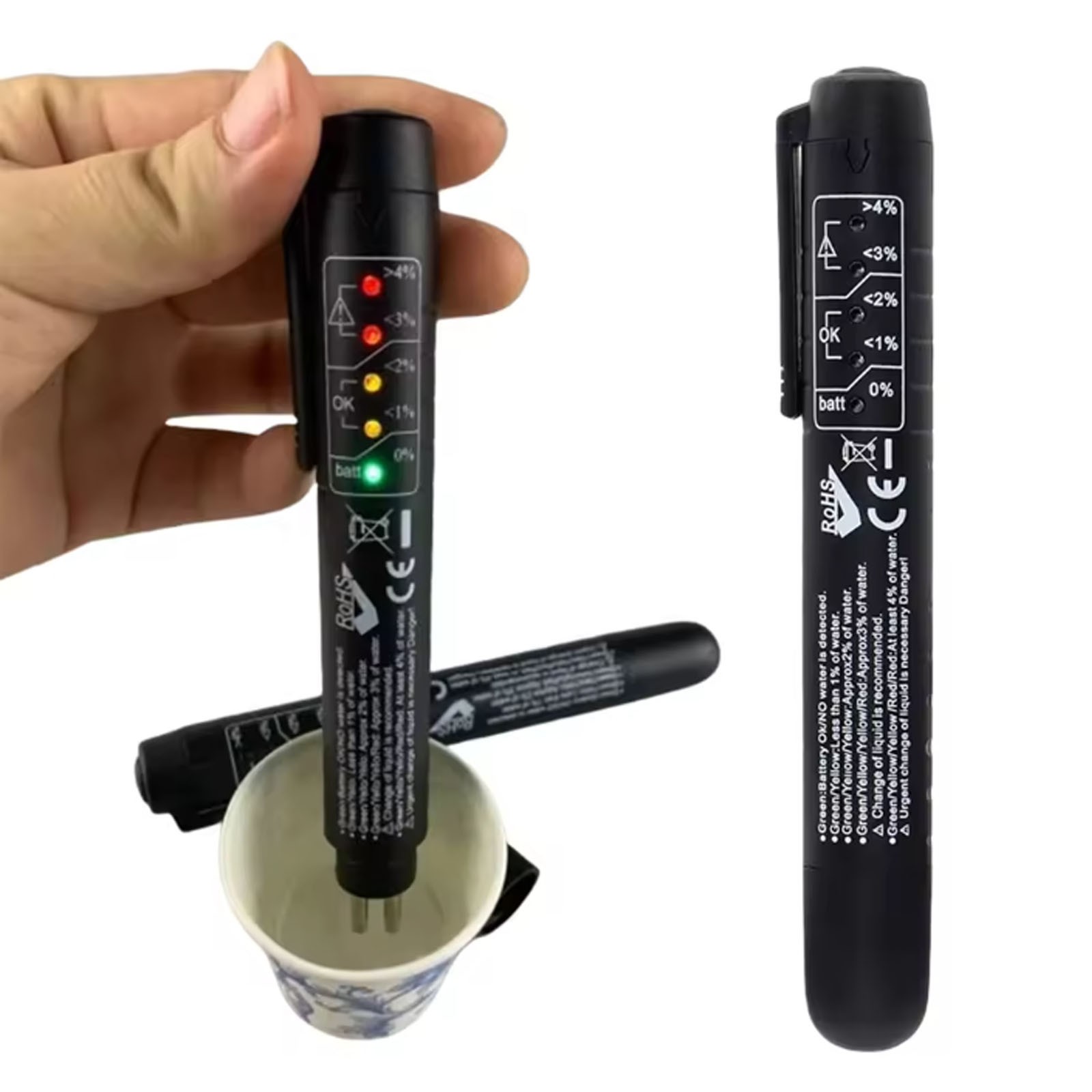 2026 MUCAR Car Fluid Liquid Tester Oil Moisture Tester 5 LED Indicator Pen Brake