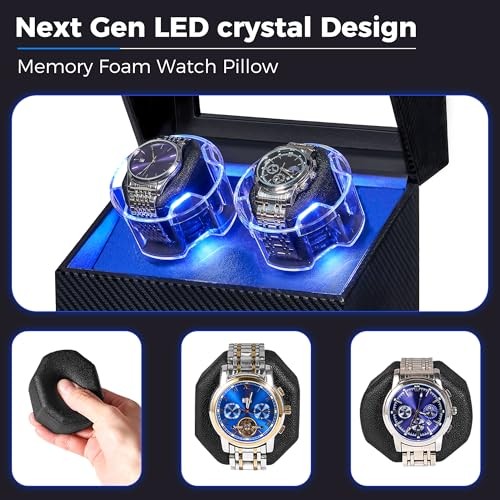 Watch Winder for Automatic Watches, Double Automatic Watch Winder Box with