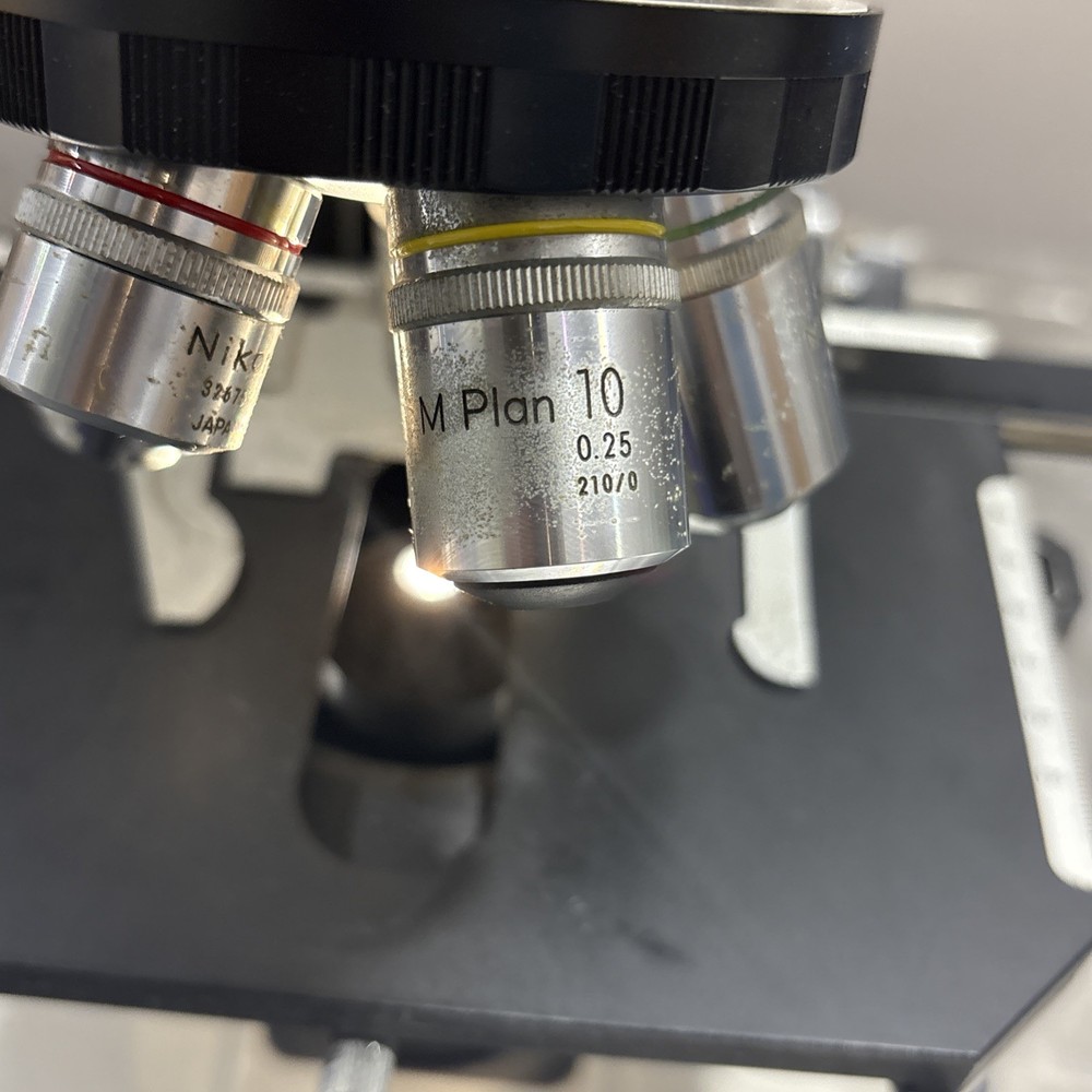 Nikon Optiphot Microscope M Plan 100 60 5 10 20 objective lenses