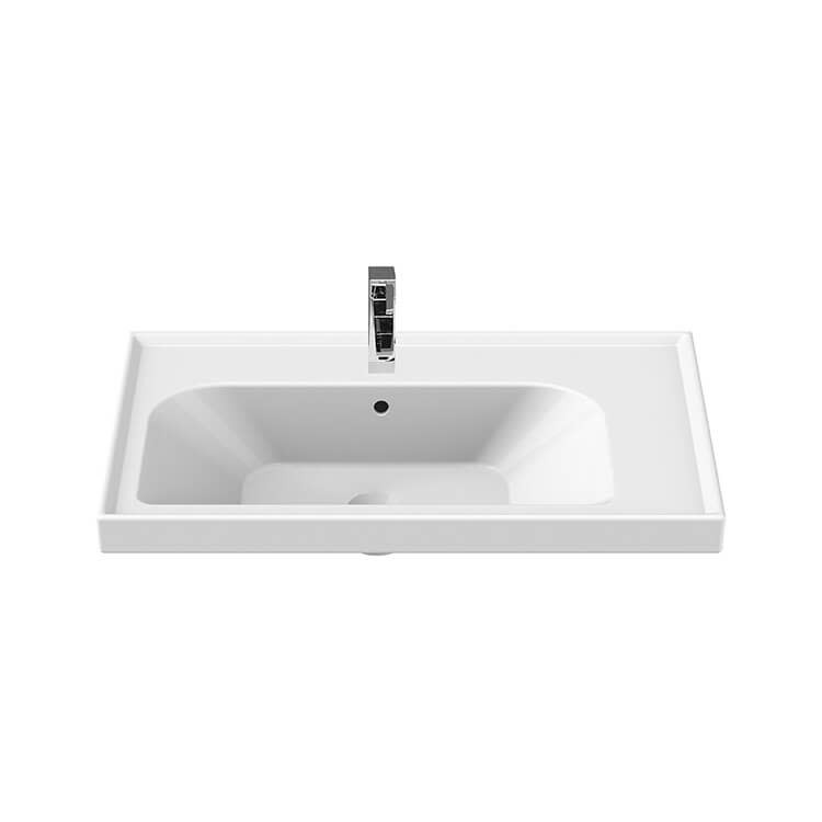 Nameeks CeraStyle 031100-U-One Hole Frame 27-5/8" Rectangular - White