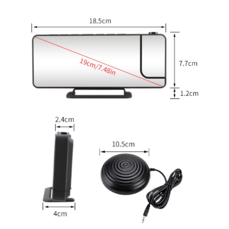 Mirror projection vibrating alarm clock TS-9211