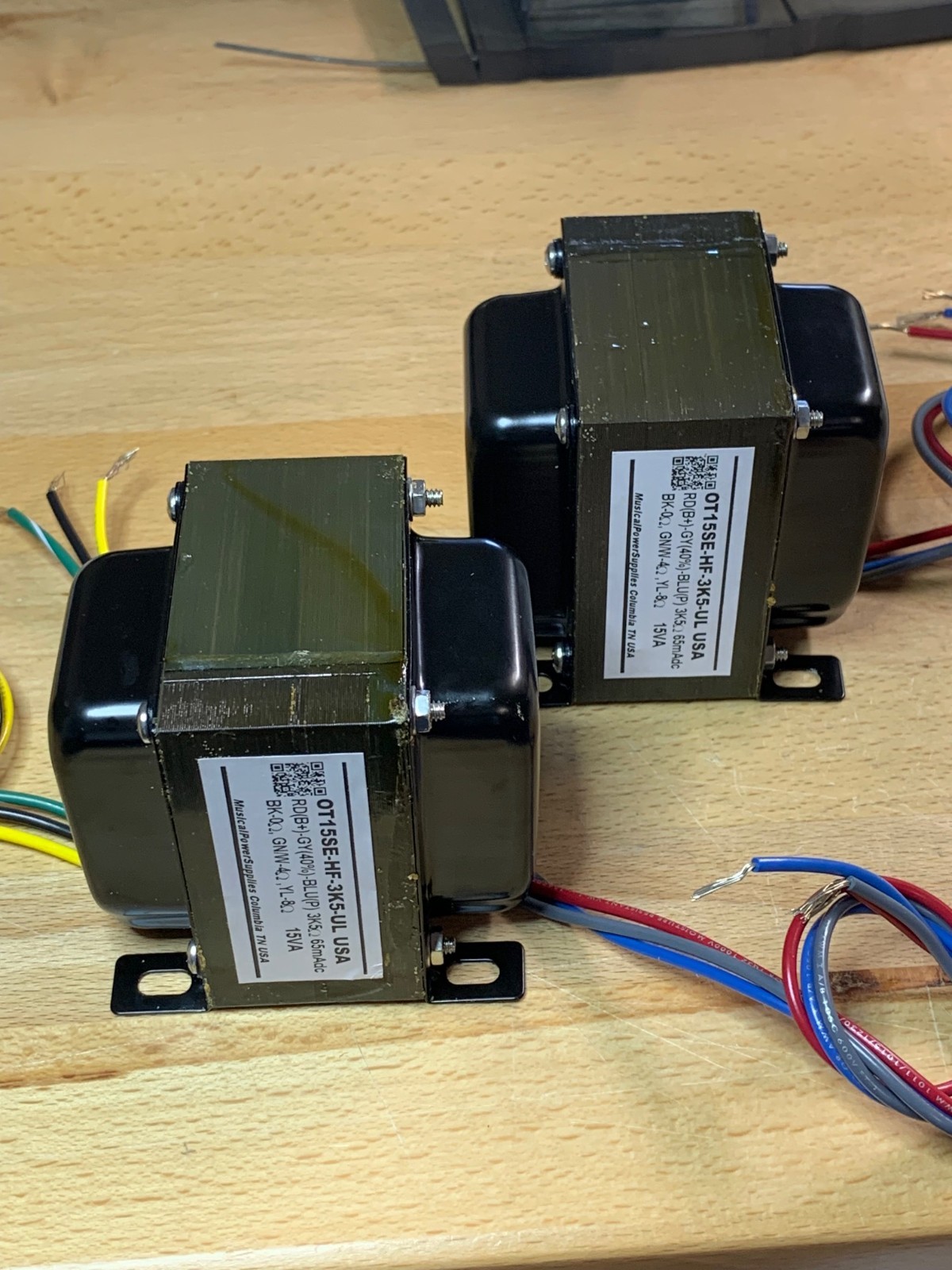 Pair of OT15SE-HF-3K5UL SE HiFi Output Xfmr 3K5 x 4/8Ohm 40%UL 65mADC