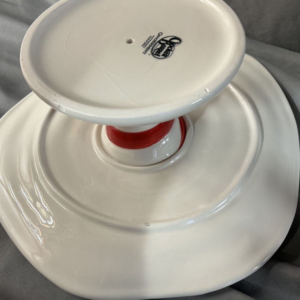 Cracker Barrel Gingermint Peppermint Swirl Cake Stand