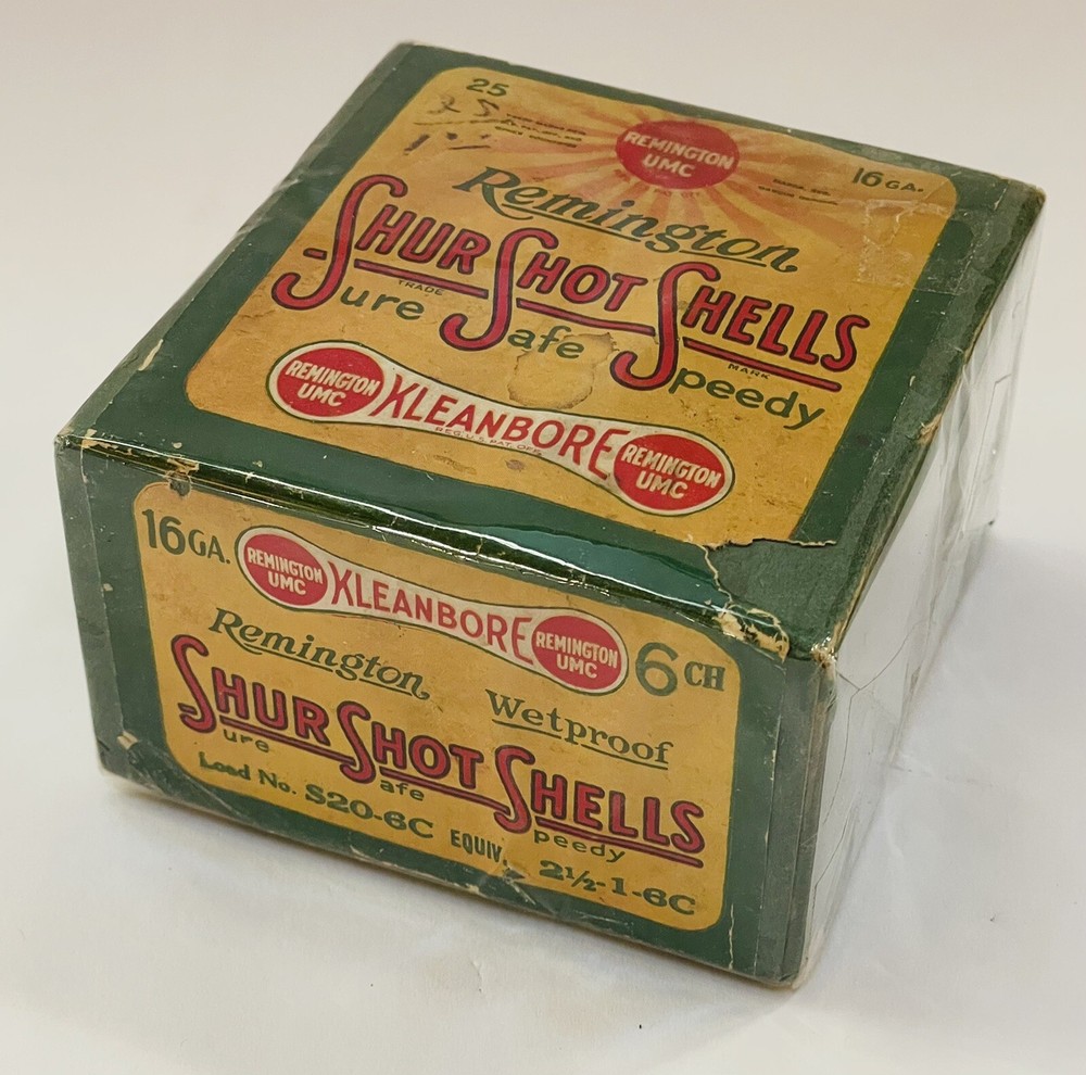 Remington 16 GA Kleanbore Shur Shot Shells, 2 Piece Empty Shell Box.