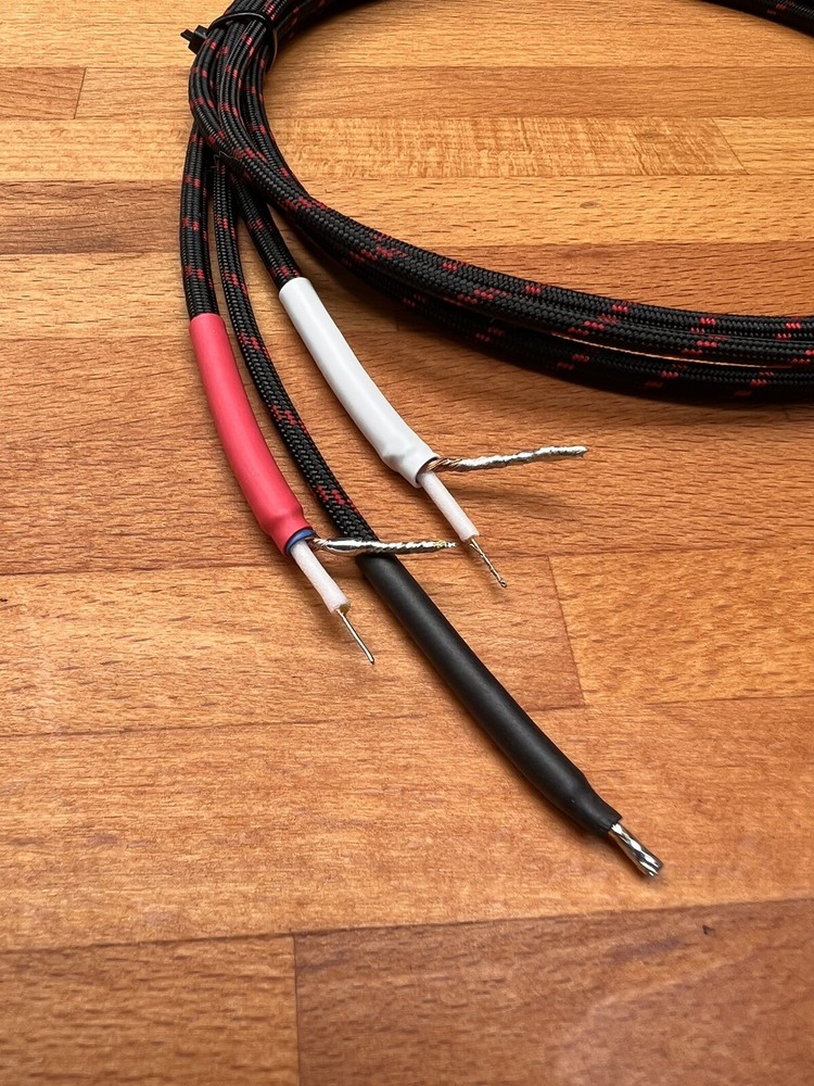 3 Ft Audiophile Unterminated Turntable Replacement Phono RCA Cables Low Cap!