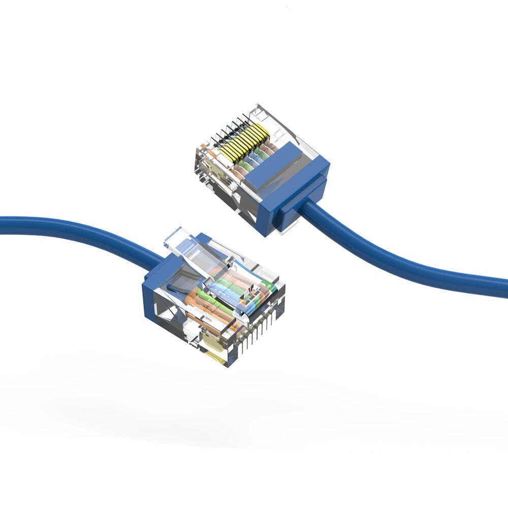 5Ft CAT6A UTP Super-Slim Ethernet Network Cable 32AWG Blue